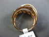 LARGE 1.37CT WHITE & BLUE DIAMOND 14KT ROSE GOLD MULTI ROW ANNIVERSARY LOVE RING