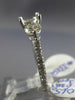 ESTATE .95CT DIAMOND 14KT WHITE GOLD CLASSIC 3 STONE SEMI MOUNT ENGAGEMENT RING