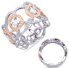 LARGE 1CT DIAMOND 14KT WHITE ROSE GOLD LOVE KNOT 3/4TH ETERNITY ANNIVERSARY RING