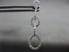ESTATE .55CT DIAMOND 14KT WHITE GOLD CIRCLE OF LIFE TEAR DROP HANGING EARRINGS