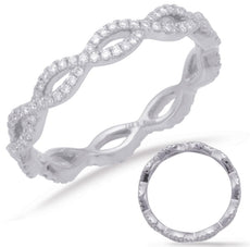 .38CT DIAMOND 14KT WHITE GOLD 3D CLASSIC INFINITY ROPE ETERNITY ANNIVERSARY RING