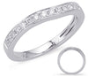 ESTATE .30CT DIAMOND 14KT WHITE GOLD 3D CHANNEL PRONG SEMI ETERNITY WAVE RING