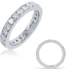 1.50CT DIAMOND 14KT WHITE GOLD 3D ROUND CHANNEL PRONG ETERNITY ANNIVERSARY RING