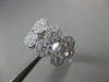 ESTATE WIDE 1.24CT DIAMOND 18KT WHITE GOLD 3D MULTI FLOWER FILIGREE FUN RING VVS