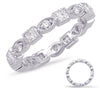 .84CT DIAMOND 14K WHITE GOLD ROUND & PRINCESS FILIGREE ETERNITY ANNIVERSARY RING
