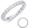 .60CT DIAMOND 14KT WHITE GOLD 3D ROUND BEZEL FILIGREE ETERNITY ANNIVERSARY RING