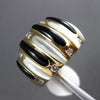 ESTATE LARGE 0.16CT DIAMOND 14KT YELLOW GOLD ONYX & MOTHER OF PEARL RING