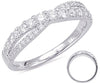 ESTATE .56CT DIAMOND 14KT WHITE GOLD CLASSIC X INFINITY SEMI ETERNITY LOVE RING