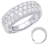 1.50CT DIAMOND 14KT WHITE GOLD 3 ROW DOUBLE SIDED SEMI ETERNITY ANNIVERSARY RING