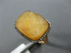 ESTATE LARGE 10.17CT DIAMOND & AAA YELLOW QUARTZ 14K ROSE GOLD RECTANGULAR RING