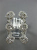 ESTATE LARGE .92CT DIAMOND 18KT WHITE GOLD 3D MULTI PEAR SHAPED ZIG ZAG FUN RING