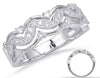 .26CT DIAMOND 14KT WHITE GOLD MULTI LEAF SEMI ETERNITY FILIGREE ANNIVERSARY RING