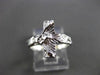 ESTATE 14KT WHITE GOLD 3D HANDCRAFTED DIAMOND CUT SIDE CROSS RING 12mm #24515