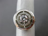 ESTATE LARGE GIA 1.3CT DIAMOND 14KT WHITE GOLD 3D HALO ENGAGEMENT RING #19139