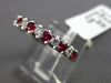 ESTATE .65CT DIAMOND & AAA RUBY 14KT WHITE GOLD 3D COMFORT FIT ANNIVERSARY RING