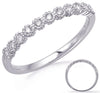 .13CT DIAMOND 14K WHITE GOLD 3D SEMI ETERNITY FILIGREE MILGRAIN ANNIVERSARY RING