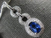 ESTATE LARGE 1.37CT DIAMOND & AAA SAPPHIRE 14KT WHITE GOLD OVAL JOURNEY PENDANT