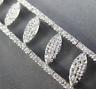ESTATE WIDE 1.50CT DIAMOND 14K WHITE GOLD 3D CLASSIC MULTI LEAF TENNIS BRACELET