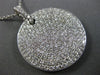 ESTATE LARGE 2.49CT DIAMOND 18KT WHITE GOLD 3D CIRCULAR PAVE FLOATING PENDANT