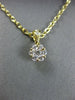 ESTATE .24CT DIAMOND 18KT YELLOW GOLD 3D CLASSIC CLUSTER FLOWER FLOATING PENDANT