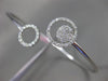 ESTATE .65CT DIAMOND 14KT WHITE GOLD 3D CIRCLE OF LIFE FLEXIBLE BANGLE BRACELET