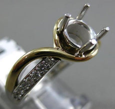 ESTATE .15CT DIAMOND 14K YELLOW GOLD 4 PRONG INFINITY SEMI MOUNT ENGAGEMENT RING