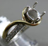 ESTATE .15CT DIAMOND 14K YELLOW GOLD 4 PRONG INFINITY SEMI MOUNT ENGAGEMENT RING