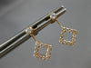 ESTATE .30CT DIAMOND 14KT ROSE GOLD 3D OPEN SQUARE CLASSIC HANGING EARRINGS