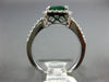 WIDE 1.92CT DIAMOND & AAA EMERALD 14KT WHITE GOLD FILIGREE HALO ENGAGEMENT RING