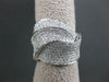 ESTATE WIDE 2.31CT DIAMOND 14KT WHITE GOLD LARGE WAVE FUN RING ONE OF A KIND!!