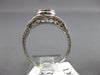 ANTIQUE LARGE GIA .90CT DIAMOND 18KT WHITE GOLD FILIGREE ENGAGEMENT RING #23707