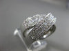 ESTATE MASSIVE 2.50CT DIAMOND 14KT WHITE GOLD 3D CRISS CROSS X LOVE RING #25116