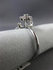 ESTATE .25CT DIAMOND 18KT WHITE GOLD 3D CLASSIC FLOWER LOVE KNOT FUN RING #11415