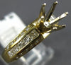 ESTATE .90CT DIAMOND 18KT 2 TONE GOLD 3D ROUND SEMI MOUNT ENGAGEMENT RING #7582