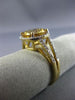 ESTATE 3.52CT DIAMOND & AAA CITRINE 14KT YELLOW GOLD ROUND HALO ENGAGEMENT RING