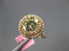 ESTATE LARGE 2.51CT WHITE & FANCY YELLOW DIAMOND 18KT ROSE GOLD ENGAGEMENT RING