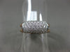 ESTATE WIDE .54CT DIAMOND 18KT 2 TONE GOLD CLASSIC PAVE WEDDING ANNIVERSARY RING