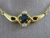 ESTATE .92CT DIAMOND & AAA SAPPHIRE 18KT YELLOW GOLD 3D INFINITY NECKLACE #23693