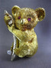 ANTIQUE LARGE DIAMOND & AAA RUBY 18KT GOLD AUSTRALIAN KOALA TEDDY BEAR PIN #1441