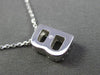 ESTATE .20CT DIAMOND 14KT WHITE GOLD 3D " B " INITIAL FLOATING PENDANT #19406