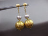 ESTATE LARGE 1.56CT DIAMOND 14KT TWO TONE GOLD ETOILE CIRCULAR HANGING EARRINGS