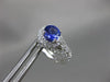 ESTATE 1.35CT DIAMOND & AAA TANZANITE 14KT WHITE GOLD 3D HALO HANGING EARRINGS