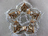 ESTATE EXTRA LARGE 1.44CT DIAMOND 14K WHITE & ROSE GOLD SNOWFLAKE FLOWER PENDANT
