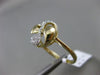 ESTATE .20CT DIAMOND 14KT WHITE & YELLOW GOLD 3D HANDCRAFTED FLOWER FAN RING