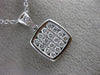 ESTATE .71CT DIAMOND 18KT WHITE GOLD CLASSIC ETOILE SQUARE PAVE FLOATING PENDANT