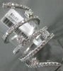 ESTATE EXTRA LARGE 1.92CT DIAMOND 14KT WHITE GOLD 3D MULTI ROW FULL FINGER RING