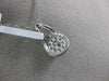 ESTATE .63CT DIAMOND 18K WHITE GOLD 3D CLASSIC FLOWER TEAR DROP FLOATING PENDANT