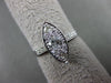 ANTIQUE .50CT OLD MINE ROUND DIAMOND PLATINUM 3D MARQUISE FILIGREE RING #23681