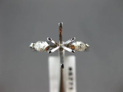 ESTATE .55CT DIAMOND 14K WHITE GOLD 3D MARQUISE SEMI MOUNT ENGAGEMENT RING #5771