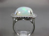 EXTRA LARGE 11.41CT DIAMOND & AAA AUSTRALIAN OPAL 14KT WHITE GOLD OVAL HALO RING